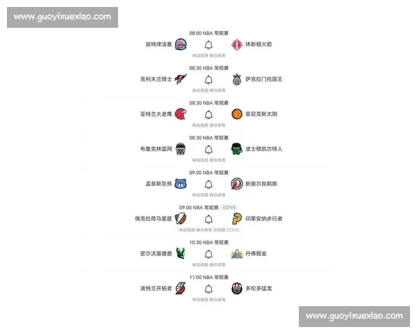 NBA今日赛程全览 最新对阵信息与焦点比赛推荐解读
